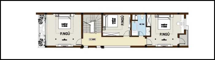 Mẫu thiết kế nội thất nhà phố 2 tầng 3 phòng ngủ với nội thất thông minh, tối ưu hóa công năng