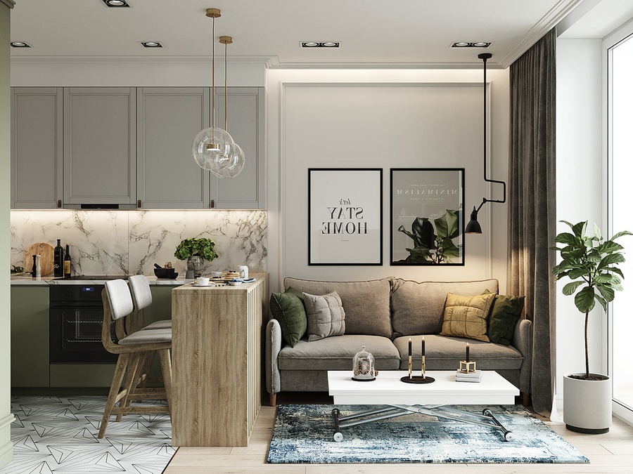 Top 10 mẫu thiết kế nội thất chung cư 45m2 mini nhỏ gọn và tinh tế 2022