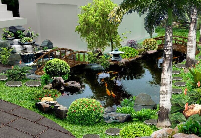 Ngắm mẫu thiết kế biệt thự sân vườn phong cách Indochine 