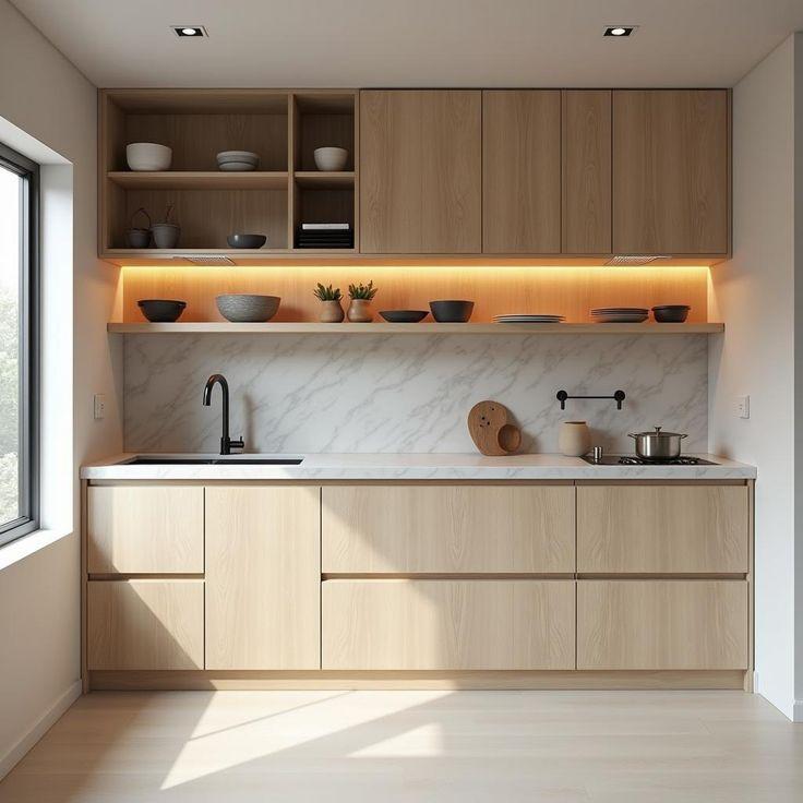 Mẫu tủ bếp nhỏ gọn hiện đại được ưa chuộng hiện nay