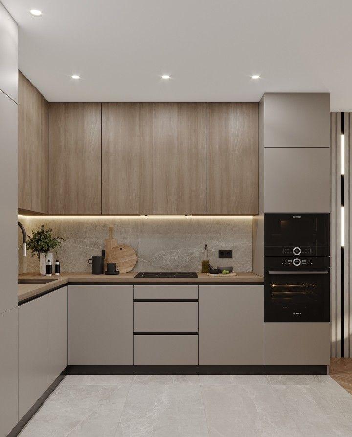 Tủ bếp chữ L Laminate