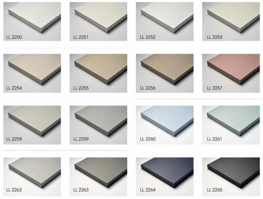Bẳng màu của Laminate Lacquered An Cường