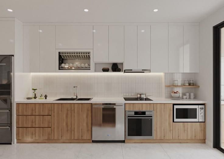 Mẫu tủ bếp hiện đại, tối giản được ưa chuộng hiện nay