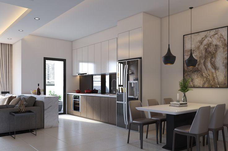 Tủ Bếp Gỗ MDF Phủ Melamine