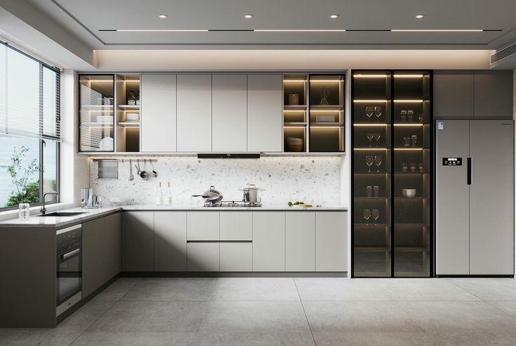 Mẫu tủ bếp gỗ công nghiệp chữ L