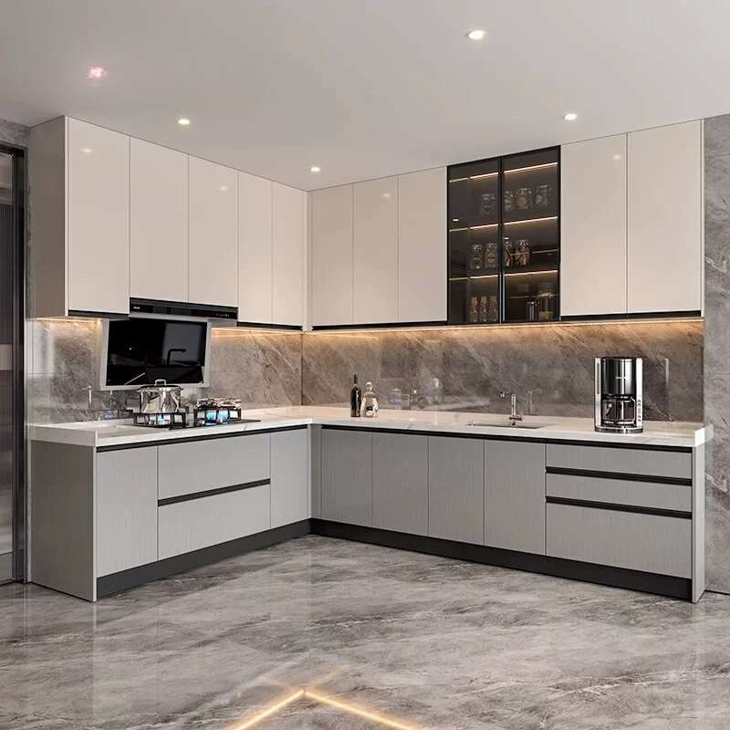 Tủ bếp gỗ công nghiệp mdf phong cách hiện đại