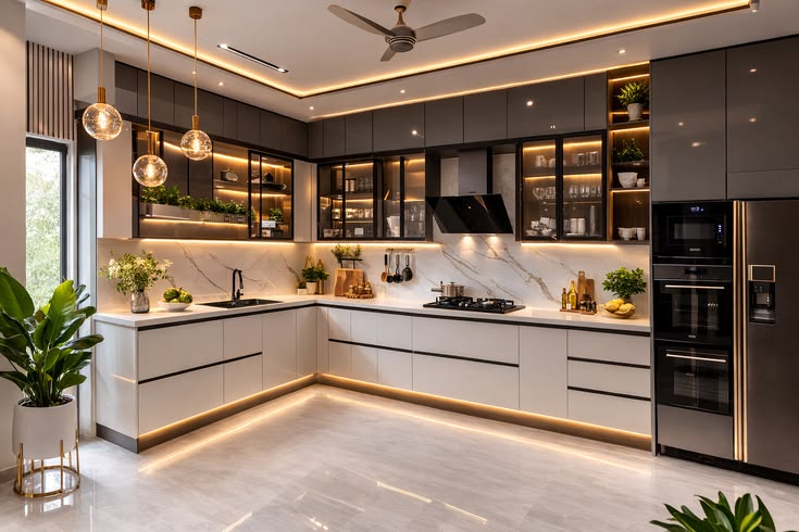 Mẫu Tủ bếp chữ L cho chung cư nhỏ (bếp 5–8m²)