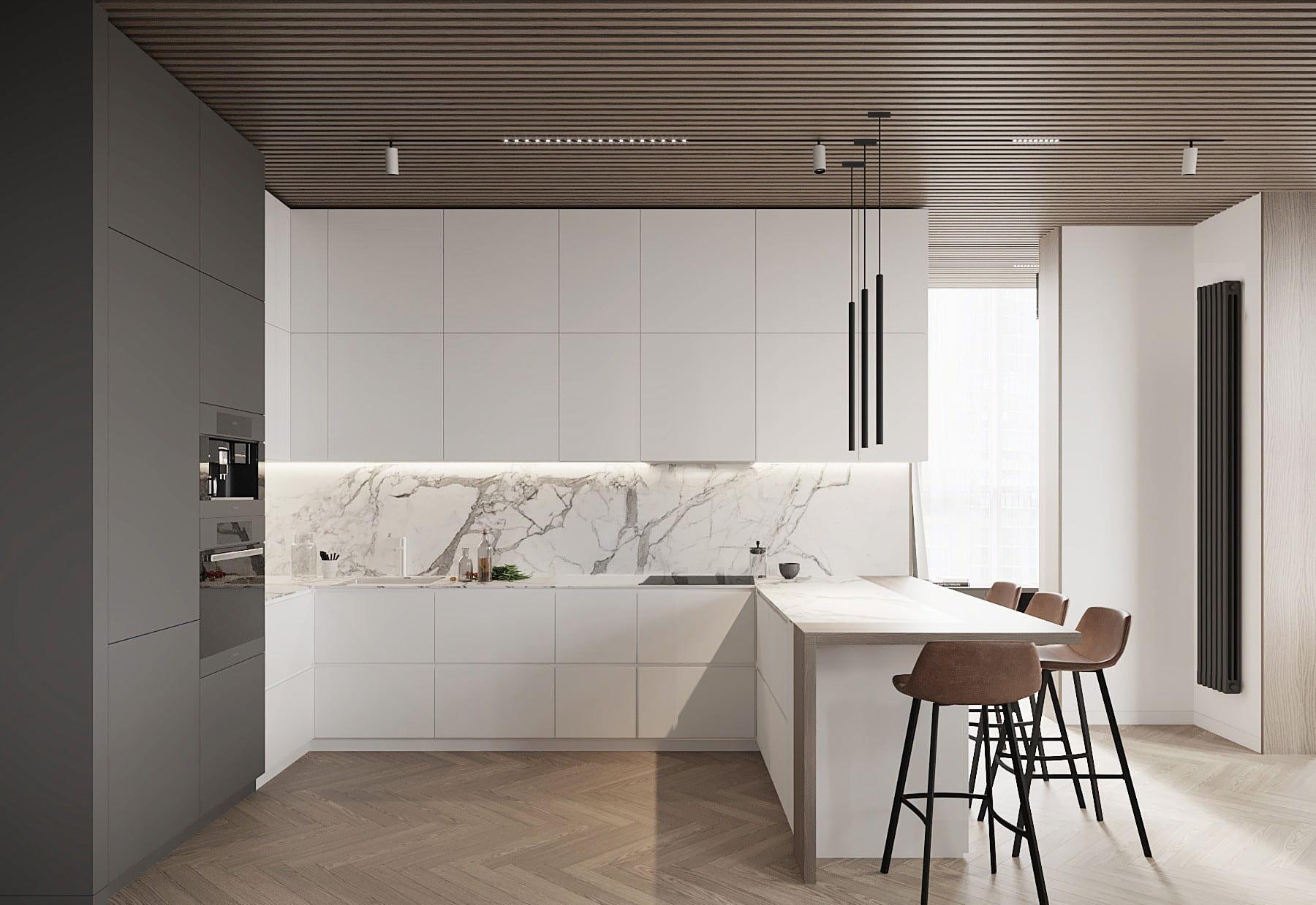 Thiết kế tủ bếp MDF An Cường phải kết hợp yếu tố công năng và thẩm mỹ