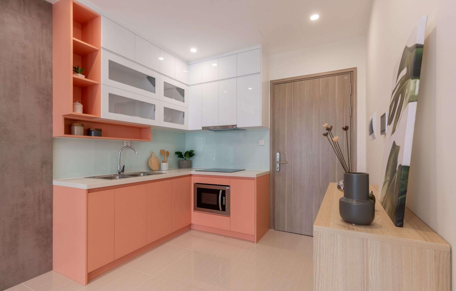 Mẫu tủ bếp gỗ công nghiệp hiện đại