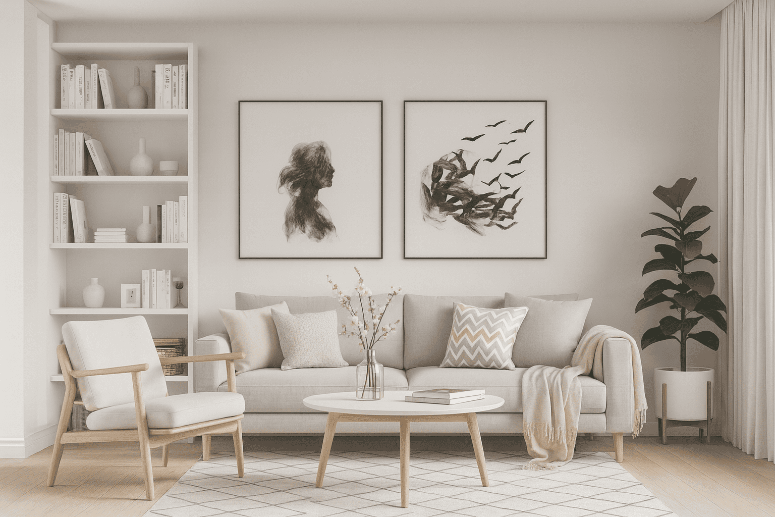 Nội thất nhà phố đơn giản phong cách Scandinavian