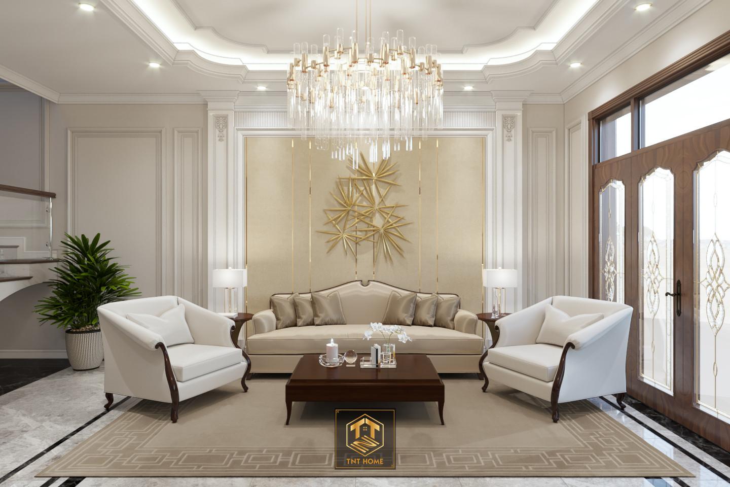 Nội thất nhà phố tân cổ điển sang trọng