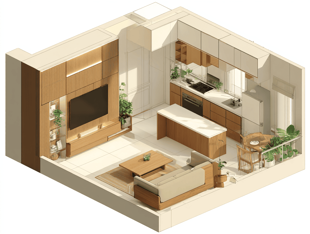 thiết kế nội thất phòng khách chung cư hiện đại