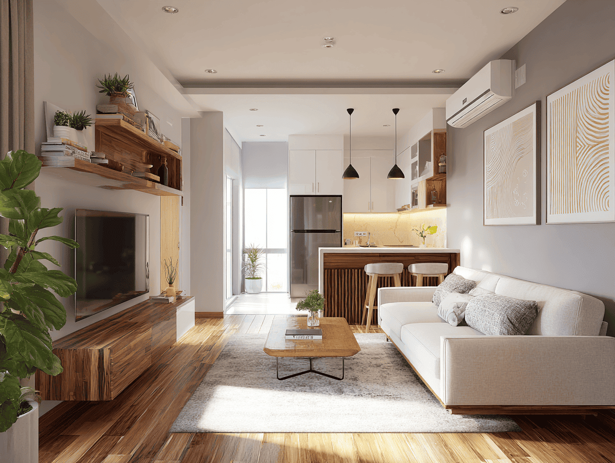 thiết kế nội thất phòng khách chung cư hiện đại