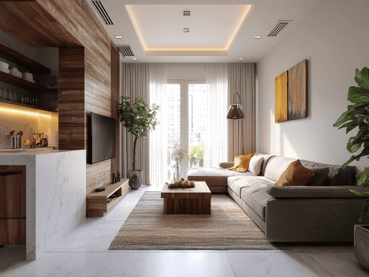 thiết kế nội thất phòng khách chung cư hiện đại