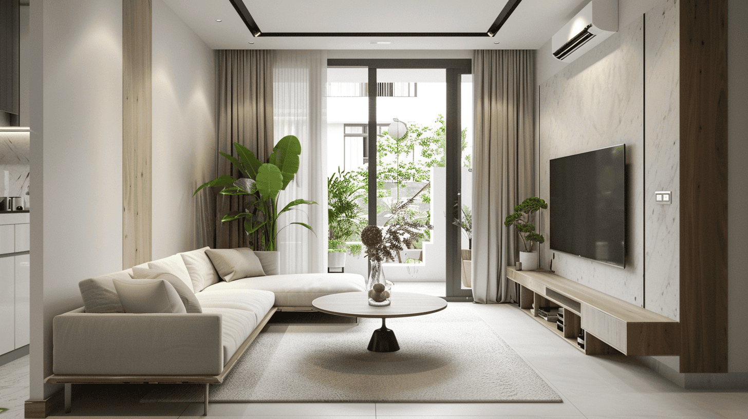 Thiết kế phòng khách chung cư diện tích 20m2