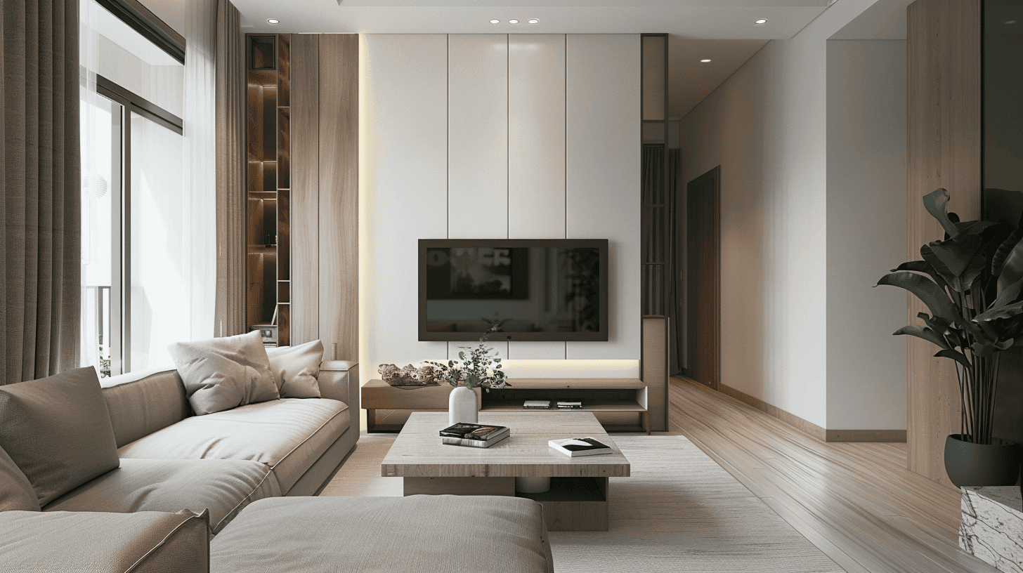 Thiết kế phòng khách chung cư diện tích 20m2