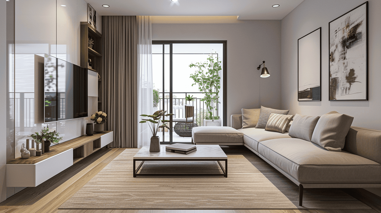 Thiết kế phòng khách chung cư diện tích 20m2