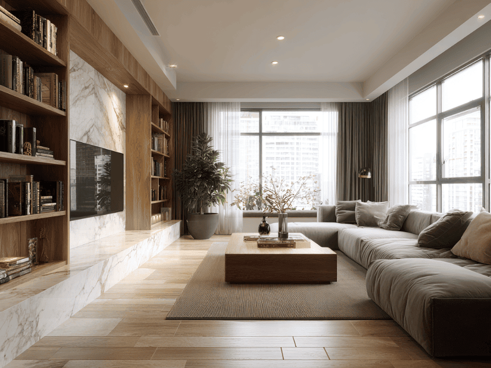 Thiết kế nội thất chung cư cao cấp phong cách Hiện đại (Modern Luxury)