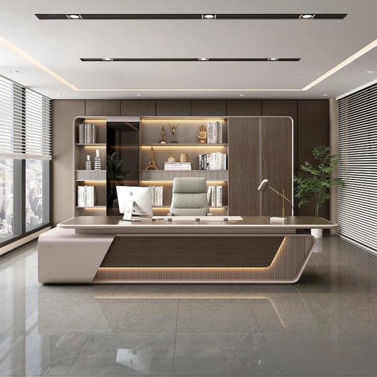 Mẫu phòng làm việc trong biệt thự, nhà phố lớn - Hiện đại Mẫu phòng làm việc trong biệt thự, nhà phố lớn - Hiện đại
