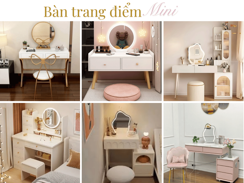 Mẫu kích thước bàn trang điểm mini