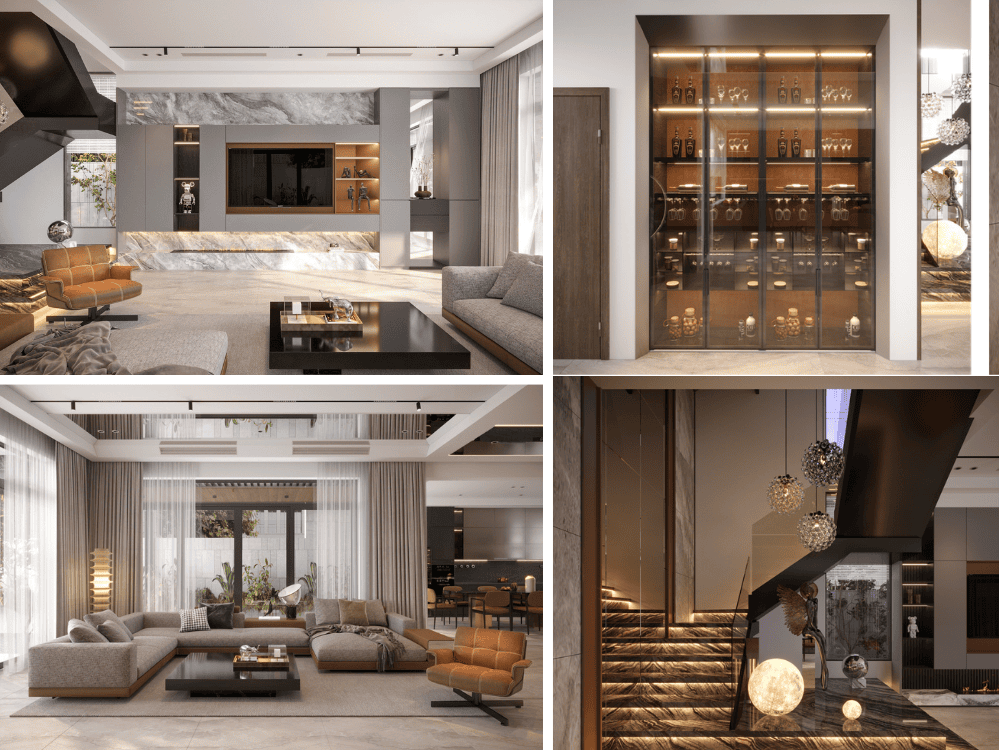 Nội thất phòng khách phong cách hiện đại Luxury Nội thất phòng khách phong cách hiện đại Luxury