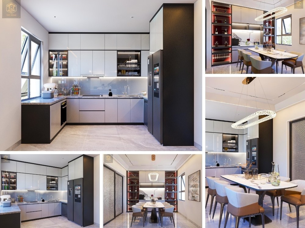 Tủ bếp Melamine Tủ bếp Melamine